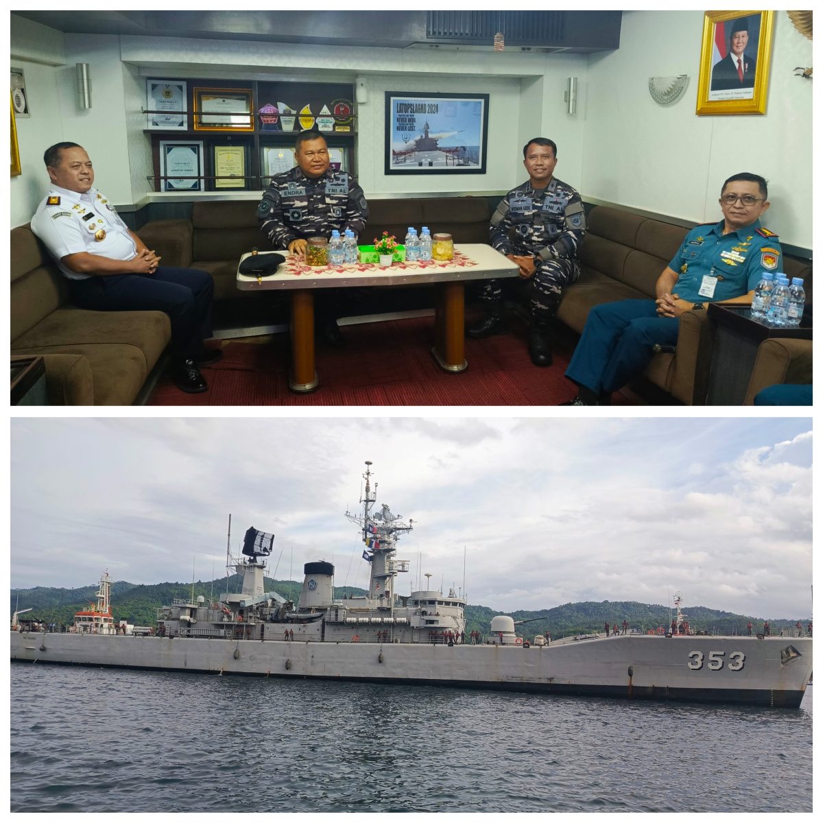 Kapal Perang Republik Indonesia (KRI) Yos Sudarso–353, salah satu unsur utama Komando Armada (Koarmada) II TNI Angkatan Laut, resmi sandar di Dermaga Samuel Languyu Satrol Kodaeral VIII Bitung, Sulawesi Utara, pada Selasa (11/11/2025).