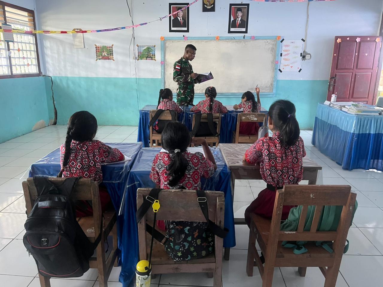 Satgas Pamputer Kodim 1301/Sangihe Pos Kawaluso