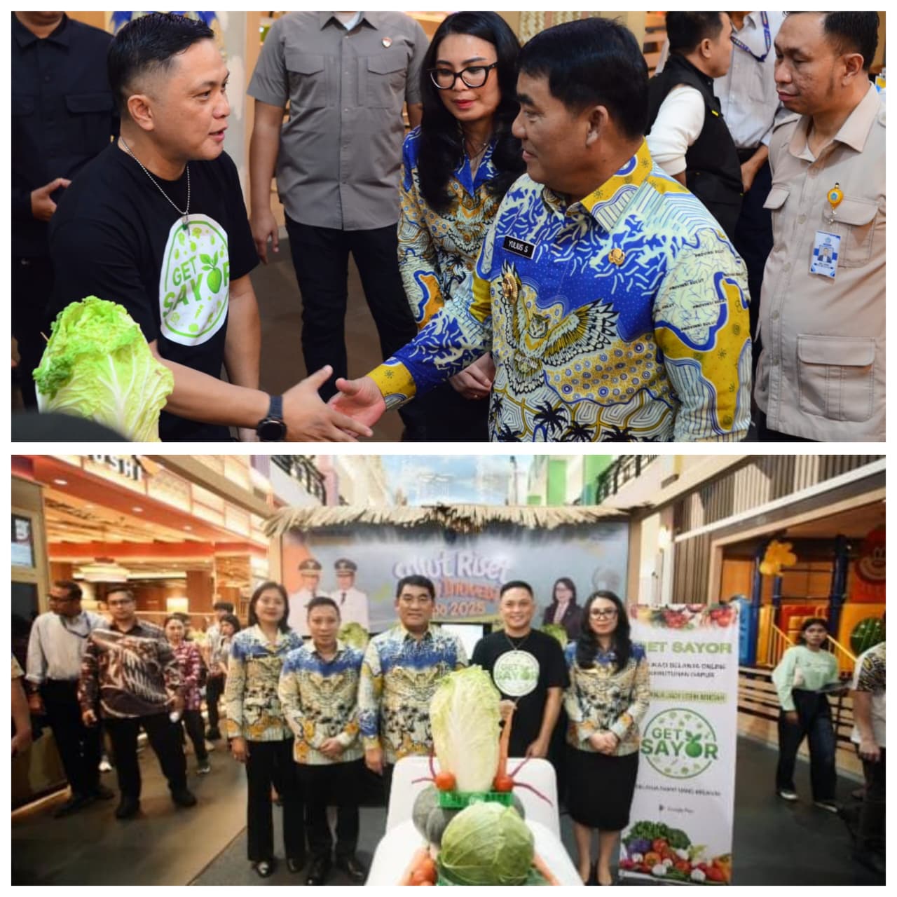 Sulut Riset dan Inovasi Expo 2025, Gubernur Yulius bersama CEO dan Founder Get Sayor, Anugrah Turang