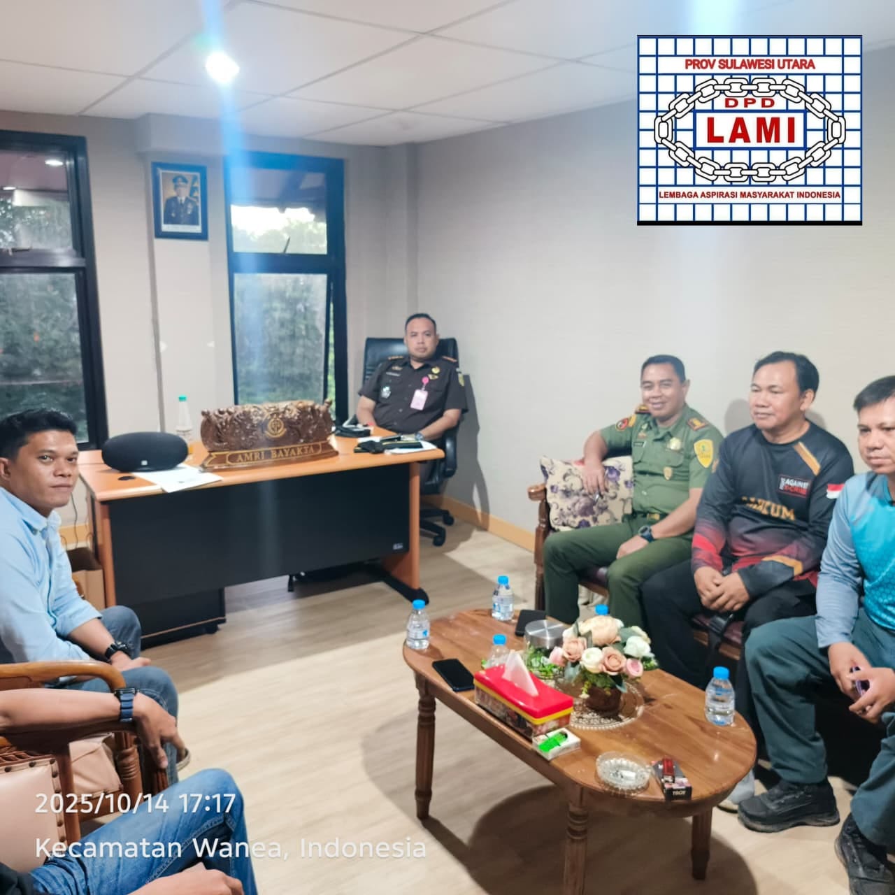 Pertemuan antara Kejaksaan Tinggi Sulawesi Utara, Gakkum KLHK, dan Lembaga Antikorupsi Masyarakat Indonesia (LAMI) di Kantor Kejati Sulut