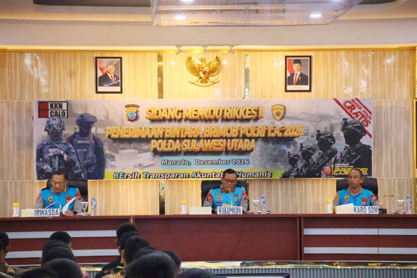 Polda Sulawesi Utara menetapkan 61 peserta lolos menuju pemeriksaan kesehatan (Rikkes) tahap II seleksi Bintara Brimob Polri T.A. 2026.