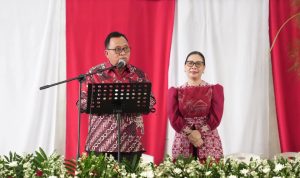 Pemerintah Kabupaten Minahasa memperingati satu tahun kepemimpinan Bupati Dr Robby Dondokambey SSi MAP dan Wakil Bupati Vanda Sarundajang