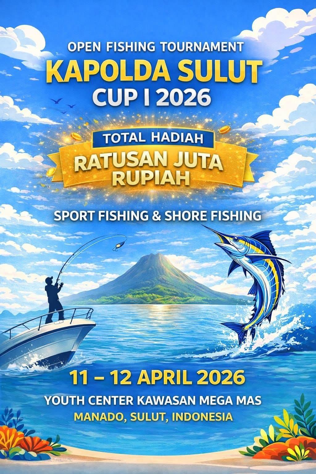 Open Fishing Tournament Kapolda Sulut Cup I 2026 Open Fishing Tournament Kapolda Sulut Cup I 2026 Siap Digelar