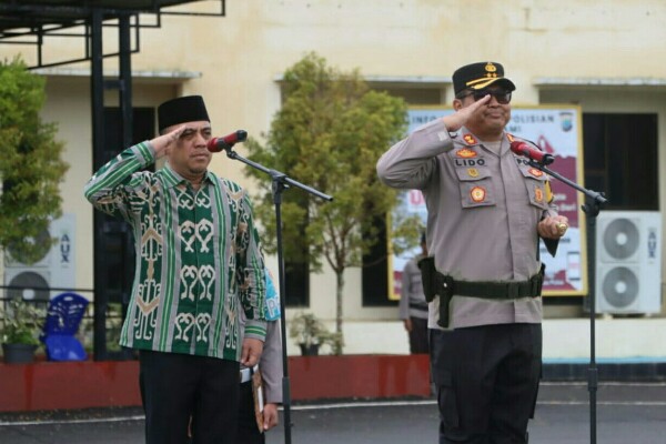 Polres Bolaang Mongondow mematangkan kesiapan pengamanan melalui Apel Gelar Pasukan Operasi Kepolisian Terpusat Ketupat Samrat 2026.
