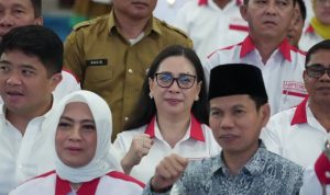 Wakil Bupati Minahasa, Vanda Sarundajang, SS, menghadiri kegiatan Optimalisasi Program Jaksa Garda Desa (Jaga Desa) yang diselenggarakan oleh Kejaksaan Republik Indonesia, Selasa (7/4/2026).