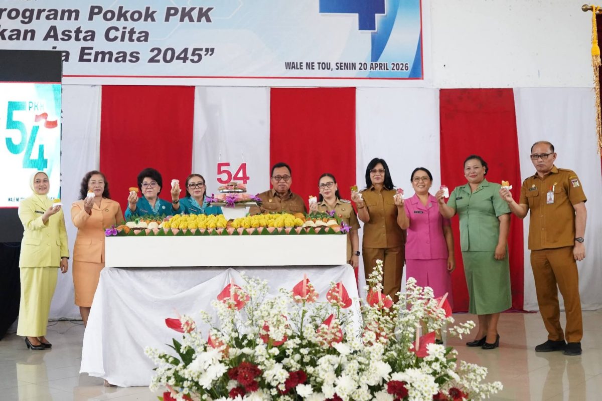 Pemerintah Kabupaten Minahasa memperingati Hari Kesatuan Gerak (HKG) PKK ke-54 Tahun 2026 yang digelar di Wale Ne Tou.