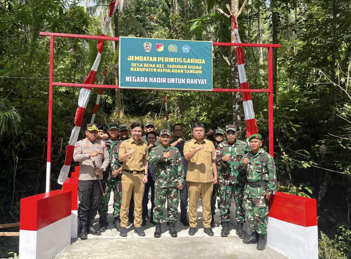 Jembatan Perintis Garuda pertama di Sulawesi Utara yang berlokasi di Kampung Beha, Kecamatan Tabukan Utara, Kabupaten Kepulauan Sangihe, resmi rampung 100 persen pada Selasa (14/4/2026).