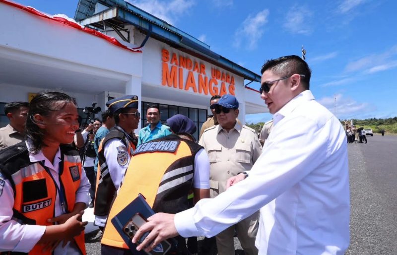 Presiden Republik Indonesia Prabowo Subianto melakukan kunjungan kerja ke Pulau Miangas, Kabupaten Kepulauan Talaud, Sulawesi Utara, Sabtu (9/5/2026). (Foto: Seskab)