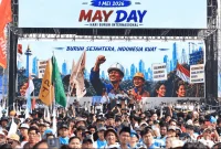Pimpinan serikat buruh menyampaikan apresiasi kepada Listyo Sigit Prabowo atas inisiasi pembentukan Desk Ketenagakerjaan oleh Kepolisian Negara Republik Indonesia.