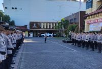 Polresta Manado menggelar apel siaga sebagai langkah antisipasi gangguan keamanan.