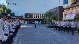 Polresta Manado menggelar apel siaga sebagai langkah antisipasi gangguan keamanan.