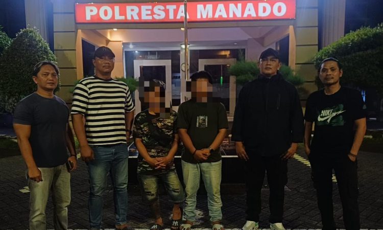 Dua terduga pelaku diamankan Resmob Polresta Manado.