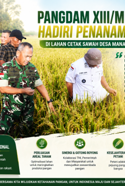 Pangdam Mirza Agus Sebut Petani sebagai Pejuang Ketahanan Pangan Bangsa