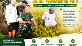 Pangdam XIII/Merdeka Mayjen TNI Mirza Agus, S.I.P., menghadiri kegiatan penanaman padi di lahan hasil cetak sawah di Desa Manawa, Kabupaten Pohuwato, Gorontalo, Rabu (20/5/2026).