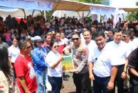 Kawasan Taman Kesatuan Bangsa (TKB) dipenuhi ribuan buruh yang memperingati Hari Buruh Internasional, Senin (4/5/2026).
