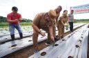 Bupati Minahasa, Dr. Robby Dondokambey SSi, MAP, bersama jajaran Pemkab Minahasa, melakukan penanaman cabai rawit guna menunjang ketahanan pangan.