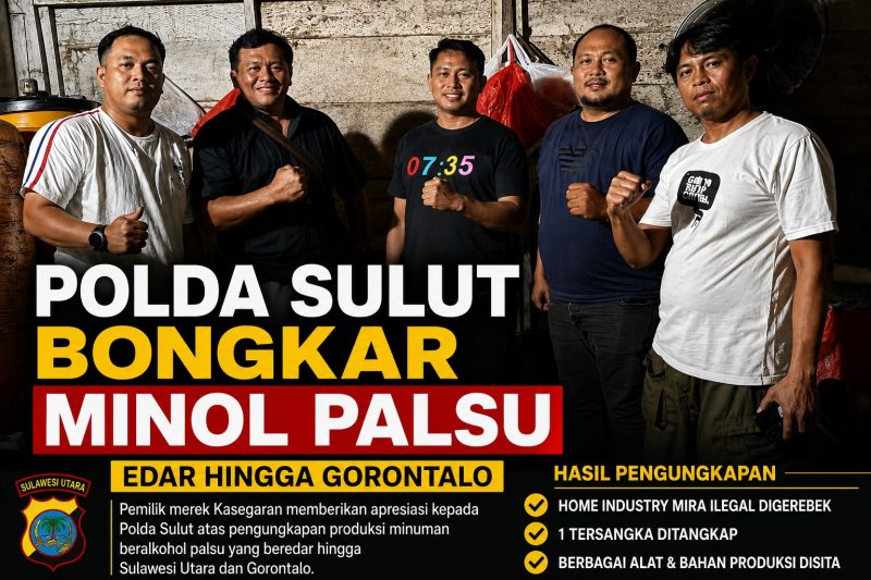 Pemilik CV Sehat Sentosa Jaya, Glendy Rarung, menyampaikan terima kasih kepada jajaran Polda Sulawesi Utara