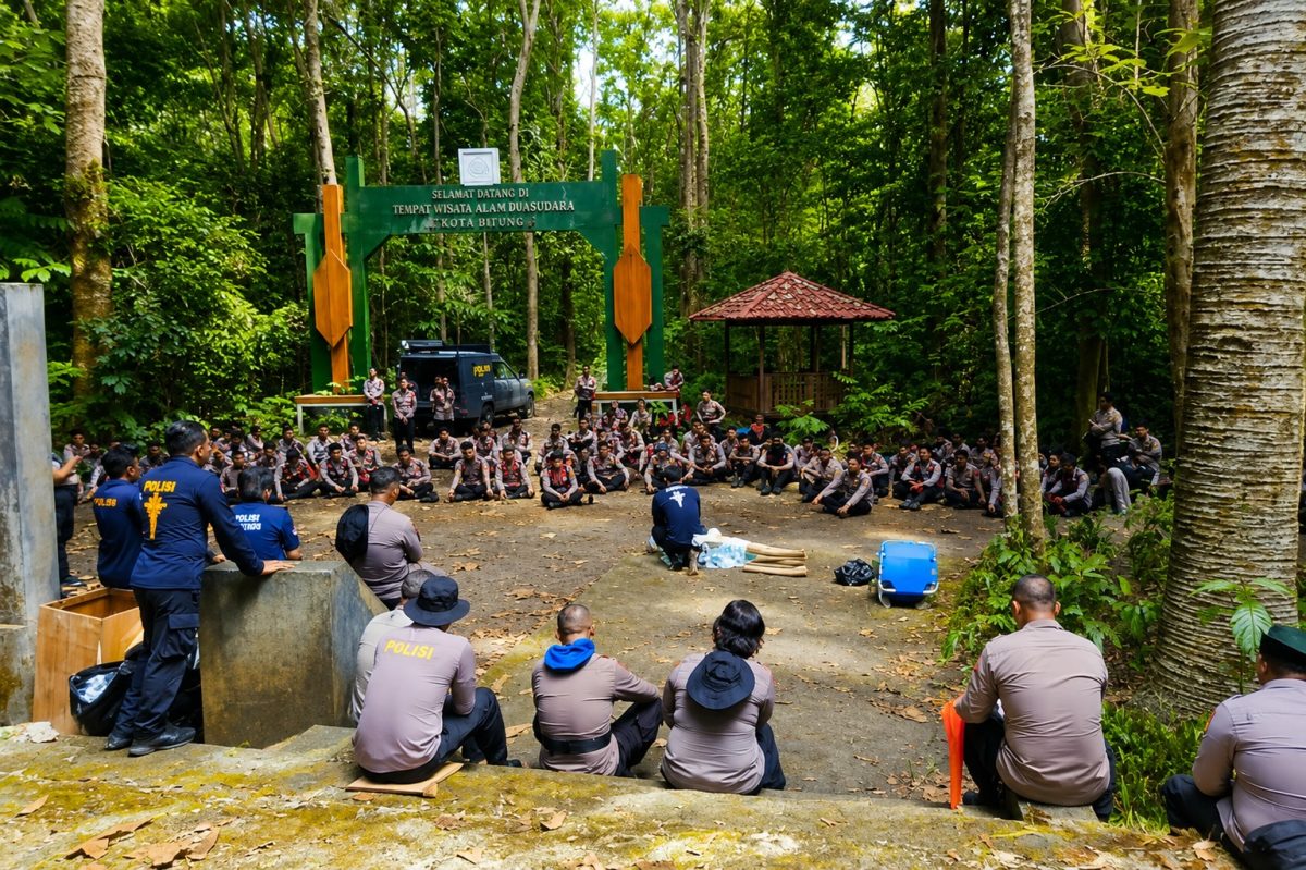 Direktorat Polisi Air dan Udara (Ditpolairud) Polda Sulawesi Utara menggelar latihan Search and Rescue (SAR) di kawasan Kampung Batu Putih, Kota Bitung, Kamis (21/5/2026).