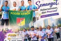 Atlet Kodam XIII/Merdeka kembali menorehkan prestasi membanggakan pada ajang Fun Run Lemhannas RI 2026 yang digelar di depan Kantor Lemhannas RI, Jakarta Pusat.