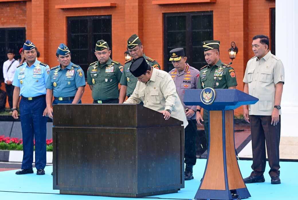Kasad Jenderal TNI Maruli Simanjuntak menghadiri kegiatan taklimat Presiden Republik Indonesia Prabowo Subianto kepada 1.095 Perwira Siswa (Pasis) TNI-Polri di Sekolah Staf dan Komando Angkatan Darat (Seskoad), Bandung, Jawa Barat, Senin (25/5/2026).