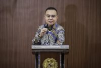 Wakil Ketua DPR Sufmi Dasco Ahmad menyampaikan keterangan pers di Kompleks Parlemen, Senayan, Jakarta, Selasa (31/3/2026). ANTARA FOTO/Dhemas Reviyanto/tom.
