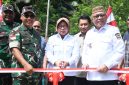 Pangdam XIII/Merdeka Mayjen TNI Mirza Agus, S.I.P., meresmikan Jembatan Garuda di Desa Ulapato B, Kecamatan Telaga Biru, Kabupaten Gorontalo, Rabu