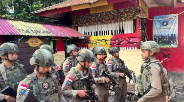 Satgas Operasi Damai Cartenz-2026 melaksanakan patroli jalan kaki di Distrik Muara, Kabupaten Puncak Jaya, Papua Tengah, Selasa (19/5/2026)