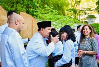 Suasana Hari Raya Iduladha 1447 Hijriah di Wisma Indonesia, Paris, Prancis, terasa penuh kehangatan dan kebersamaan, Rabu (27/5/2026).Foto: BPMI Setpres/Rusman
