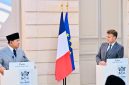 Presiden Republik Indonesia Prabowo Subianto melaksanakan pernyataan pers bersama Presiden Republik Prancis Emmanuel Macron dalam rangkaian kunjungan kenegaraan di Istana Élysée, pada Kamis, 28 Mei 2026. Foto: BPMI Setpres/Laily Rachev