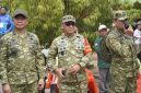Pangdam XIII/Merdeka Mayjen TNI Mirza Agus menyambut kedatangan Panglima TNI, Agus Subiyanto, di Bandar Udara Djalaluddin, Gorontalo, Rabu (24/6/2026).