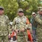 Pangdam XIII/Merdeka Mayjen TNI Mirza Agus menyambut kedatangan Panglima TNI, Agus Subiyanto, di Bandar Udara Djalaluddin, Gorontalo, Rabu (24/6/2026).