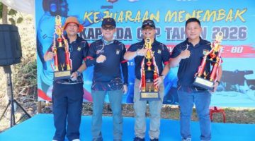 Polda Sulawesi Utara menggelar Kejuaraan Menembak antar Pejabat Utama (PJU) dan Polresta/Polres jajaran sebagai bagian dari rangkaian peringatan Hari Bhayangkara ke-80 Tahun 2026.