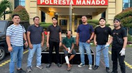 Tim URC Bravo Resmob Polresta Manado bergerak cepat mengamankan seorang pria berinisial FM (42) yang diduga terlibat dalam kasus penganiayaan menggunakan senjata tajam di Kelurahan Meras, Kecamatan Bunaken Darat, Kota Manado.