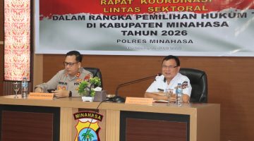 Polres Minahasa Gelar Rakor Lintas Sektoral Jelang Pilhut 2026