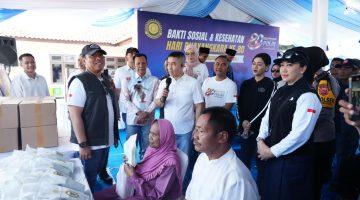 Akpol 90 Dhira Brata Salurkan 500 Paket Sembako dan Layanan Kesehatan Gratis di Bogor