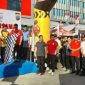 Polresta Manado menggelar olahraga bersama dalam rangka menyambut Hari Bhayangkara ke-80 di Lapangan Marina Plaza Manado, Sabtu (20/6/2026).