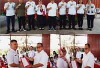 Bupati Minahasa menghadiri serta menyerahkan Surat Perintah Pelaksana Tugas (Plt) kepada Melky Palilingan S.Pd., MAP, sebagai (Plt) Kepala sekolah SMP N 1 Tondano serta Surawati Masloman S.Pd sebagai (Plt) Kepala sekolah SMP N 4 Tondano, Rabu 3 Juni 2026, bertempat di Aula SMP N 1 Tondano.