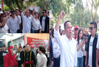 Nicolaus Tangapo Terpilih Hukum Tua Desa Pineleng Dua. 