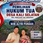 Hukum Tua Desa Kali Selatan Terpilih Altin Bob Pungus Didampingi Istri. 
