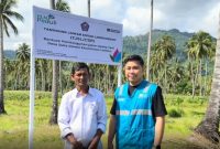 PT PLN (Persero) melalui Program Tanggung Jawab Sosial dan Lingkungan (TJSL) membangun Jalan Usaha Tani di Desa Suka Damai, Kecamatan Lemito, Kabupaten Pohuwato.