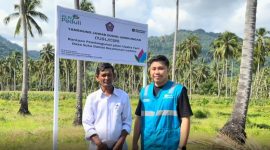 PT PLN (Persero) melalui Program Tanggung Jawab Sosial dan Lingkungan (TJSL) membangun Jalan Usaha Tani di Desa Suka Damai, Kecamatan Lemito, Kabupaten Pohuwato.