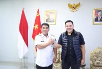 Gubernur Sulawesi Utara (Sulut) Mayjen TNI (Purn) Yulius Selvanus menerima kunjungan kehormatan Gubernur Akademi Militer (Akmil) Magelang Mayjen TNI Rano Tilaar di Wisma Negara Bumi Beringin, Manado, Rabu (10/6/2026). (Istimewa)