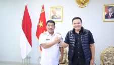 Gubernur Sulawesi Utara (Sulut) Mayjen TNI (Purn) Yulius Selvanus menerima kunjungan kehormatan Gubernur Akademi Militer (Akmil) Magelang Mayjen TNI Rano Tilaar di Wisma Negara Bumi Beringin, Manado, Rabu (10/6/2026). (Istimewa)