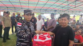 Komando utama Angkatan Laut  (Kodaeral)  VIII kembali menunjukkan kepeduliannya terhadap masyarakat terdampak bencana.