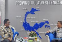 Pertemuan antara General Manager PLN UID Suluttenggo, Usman Bangun, dan Gubernur Sulawesi Tengah, Anwar Hafid, di Kantor Gubernur Sulawesi Tengah, Kamis (11/6/2026).