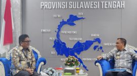 Pertemuan antara General Manager PLN UID Suluttenggo, Usman Bangun, dan Gubernur Sulawesi Tengah, Anwar Hafid, di Kantor Gubernur Sulawesi Tengah, Kamis (11/6/2026).