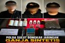 Ditresnarkoba Polda Sulut berhasil mengungkap jaringan peredaran narkotika jenis Pinaca MDMB-4EN atau ganja sintetis yang diedarkan melalui cairan liquid vape.(Kolase Foto Tersangka dan Barang Bukti)