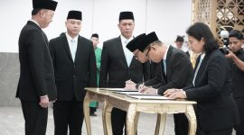 Dirjen Imigrasi Kementerian Imigrasi dan Pemasyarakatan melakukan penyegaran organisasi dengan melantik sejumlah pejabat strategis di lingkungan Imigrasi, Senin (22/6/2026).