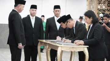 Dirjen Imigrasi Kementerian Imigrasi dan Pemasyarakatan melakukan penyegaran organisasi dengan melantik sejumlah pejabat strategis di lingkungan Imigrasi, Senin (22/6/2026).