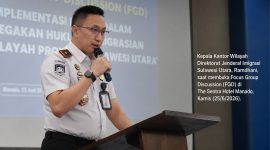 Kepala Kantor Wilayah Direktorat Jenderal Imigrasi Sulawesi Utara, Ramdhani.(ist)